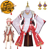 【In Stock】Game Genshin Impact Cosplay Yae Miko Costume Plus Size Costumes